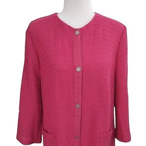 GERRY WEBER | Pink 🩷 Cotton Silk Jacket  L/XL